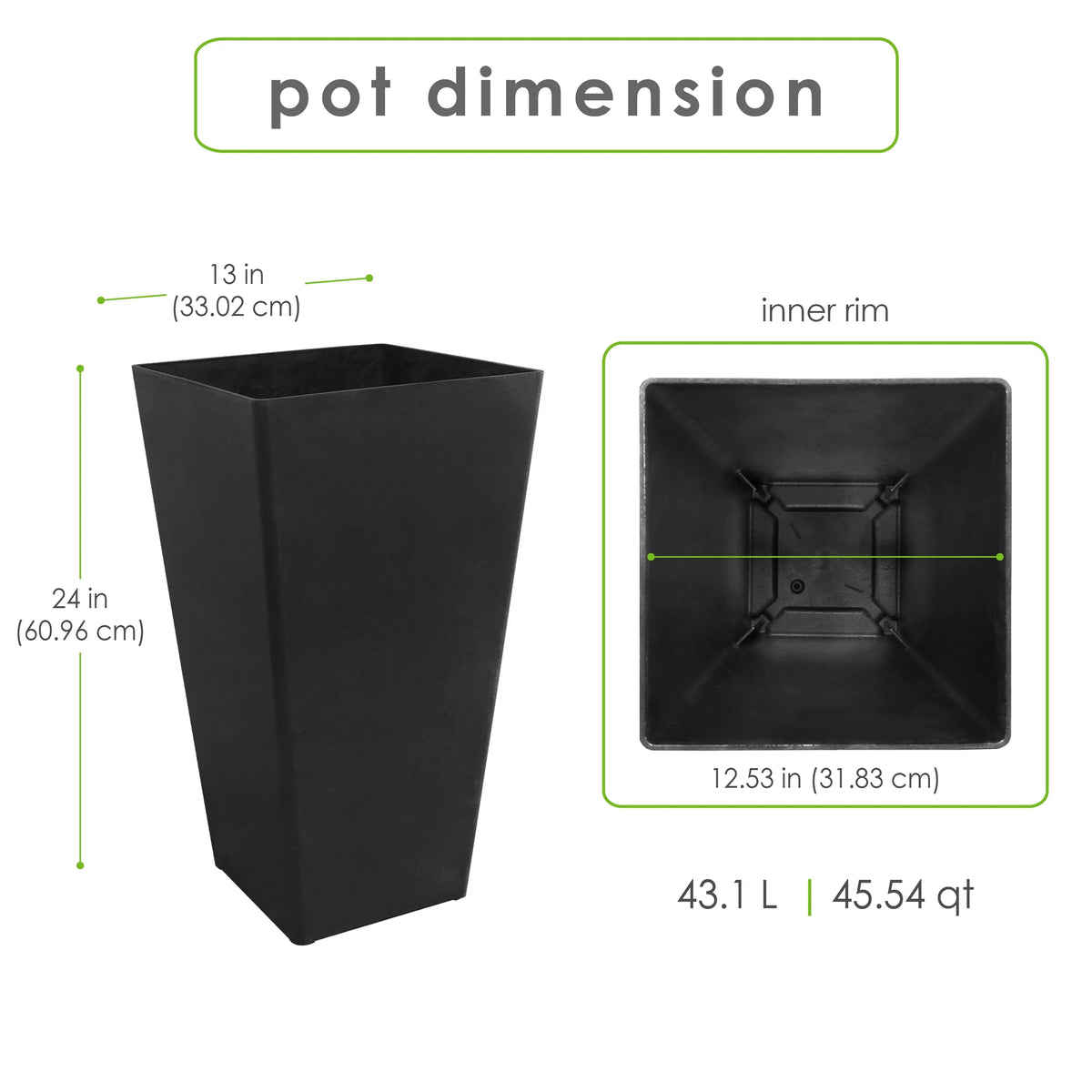 Home Slate Multy 24’’ Planter Avondale