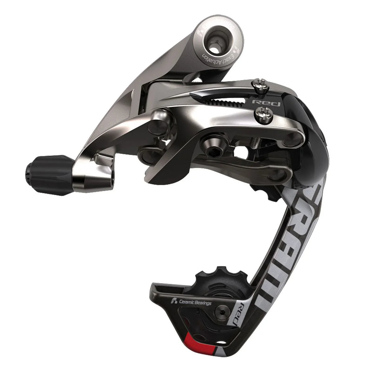 10 Rear SRAM - Medium Speed, Derailleur Cage, WiFli Red Black/Silver