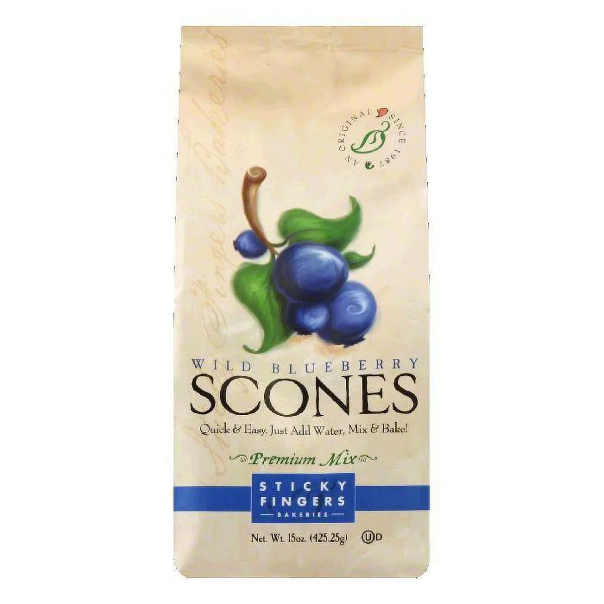 6) Scones of 15 Fingers Blueberry, Sticky (Pack OZ