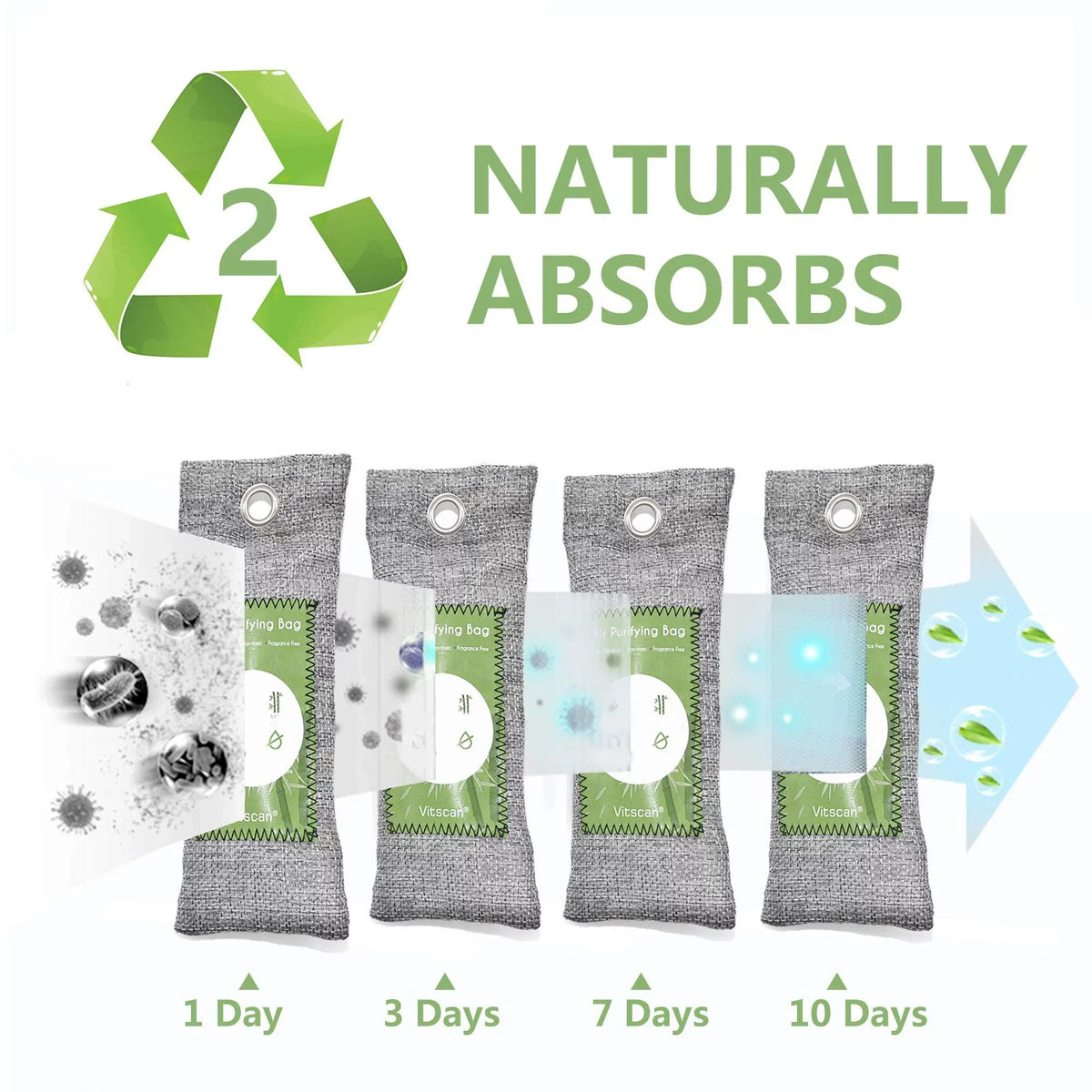 Shoe Odor Moisture Deodorizer, Home, Natural Charcoal Freshener, Closet Bags Charcoal Eliminators (6x50g, Activated Car Air Pet, Pack Odor Absorber, Purifying 6x150g) Air 12 Bag, Bamboo Absorber, For