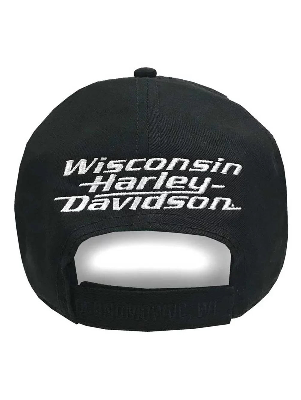 Curved Cap- Adjustable Harley H-D Black, Embroidered Harley-Davidson Bill Davidson Baseball special edition Men's