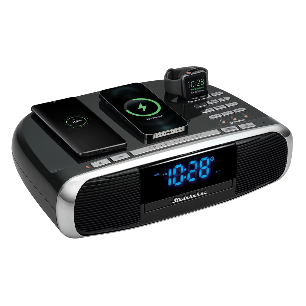 Qi System with Radio, Station Music CD, Workstaton and Wireless HiFi Studebaker FM Charging