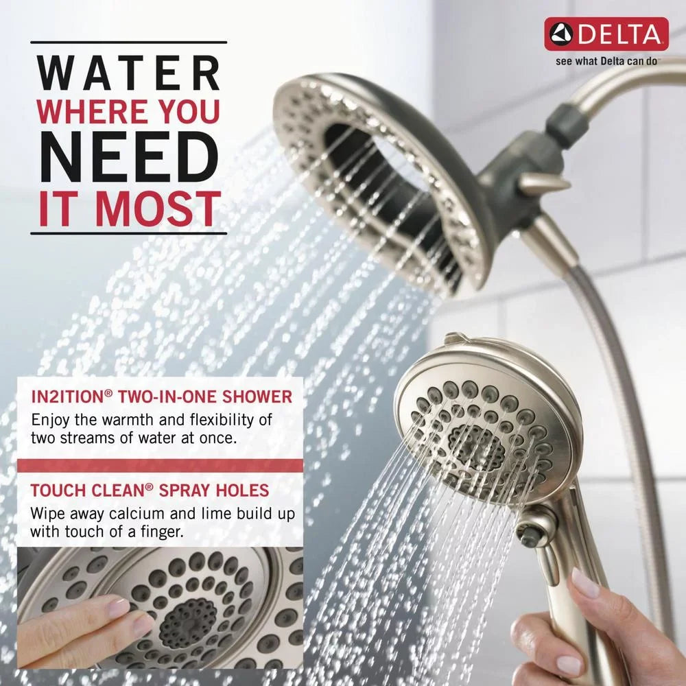 5-Mode Two-In-One Massage Delta Shower Faucet In2Ition Head