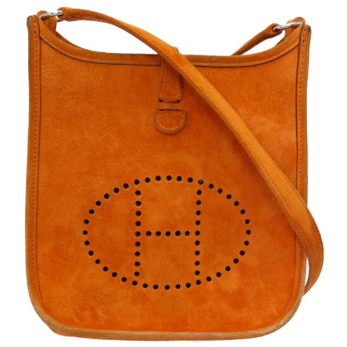Bag H Dobris Orange □ (Fair) new TPM Pre-Owned Engraved Evelyn 0069HERMES Hermes Shoulder