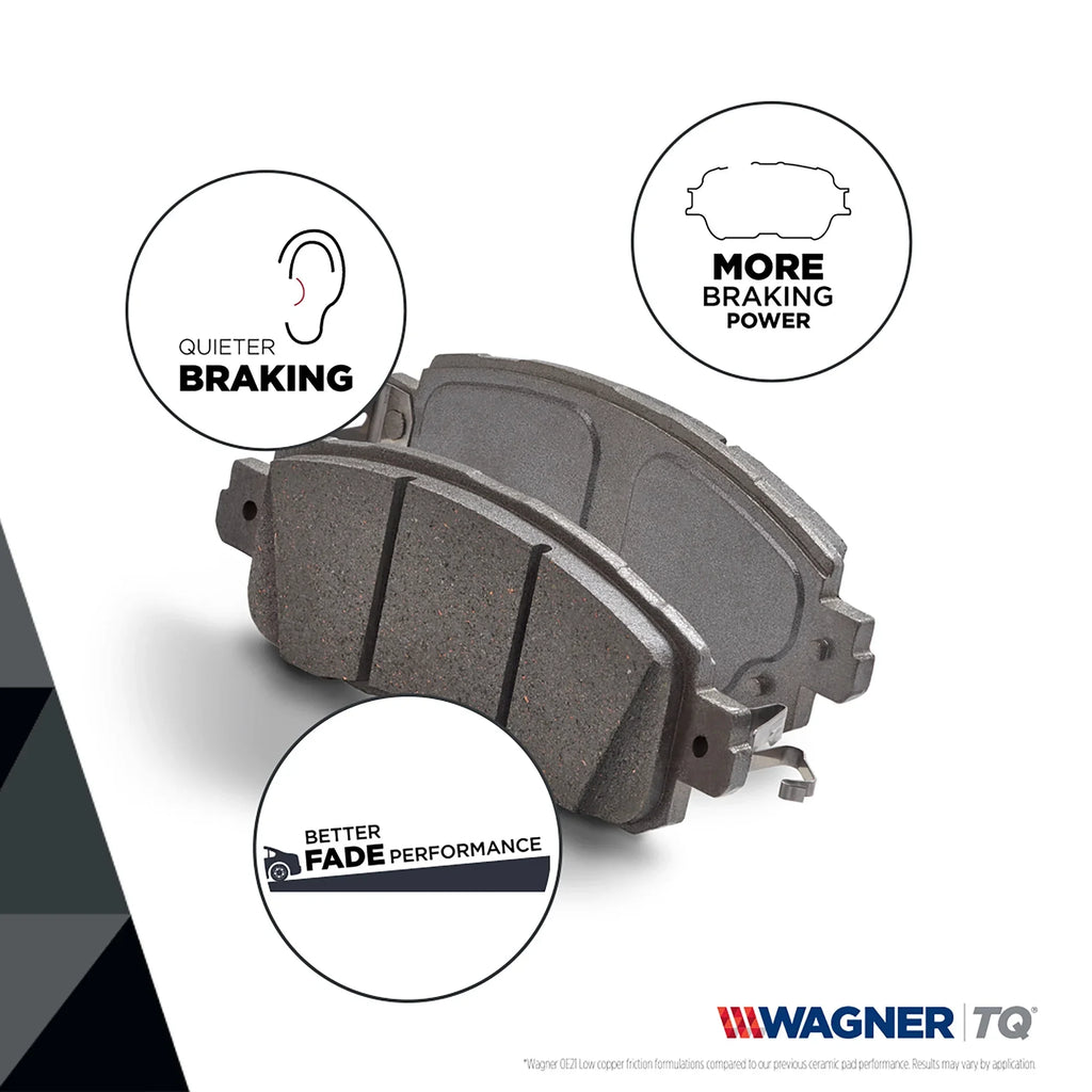 Ceramic Set ThermoQuiet Pad Brake 2011 EQUUS GENESIS, Fits Disc select: HYUNDAI 2009-2014 HYUNDAI Wagner Brake