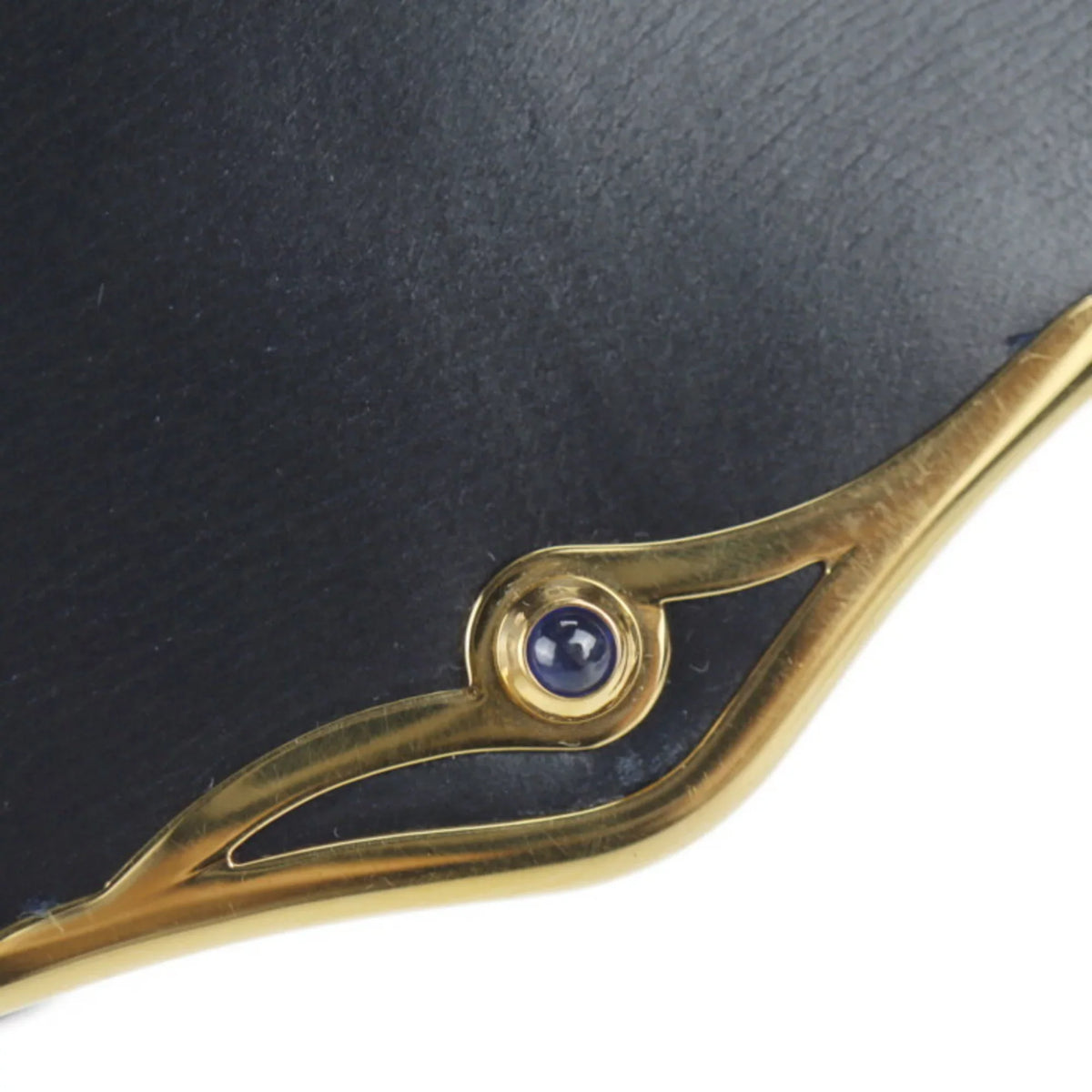 leather bag (Good) Cartier new line calf CARTIER navy shoulder 2WAY clutch sapphire dark Pre-Owned