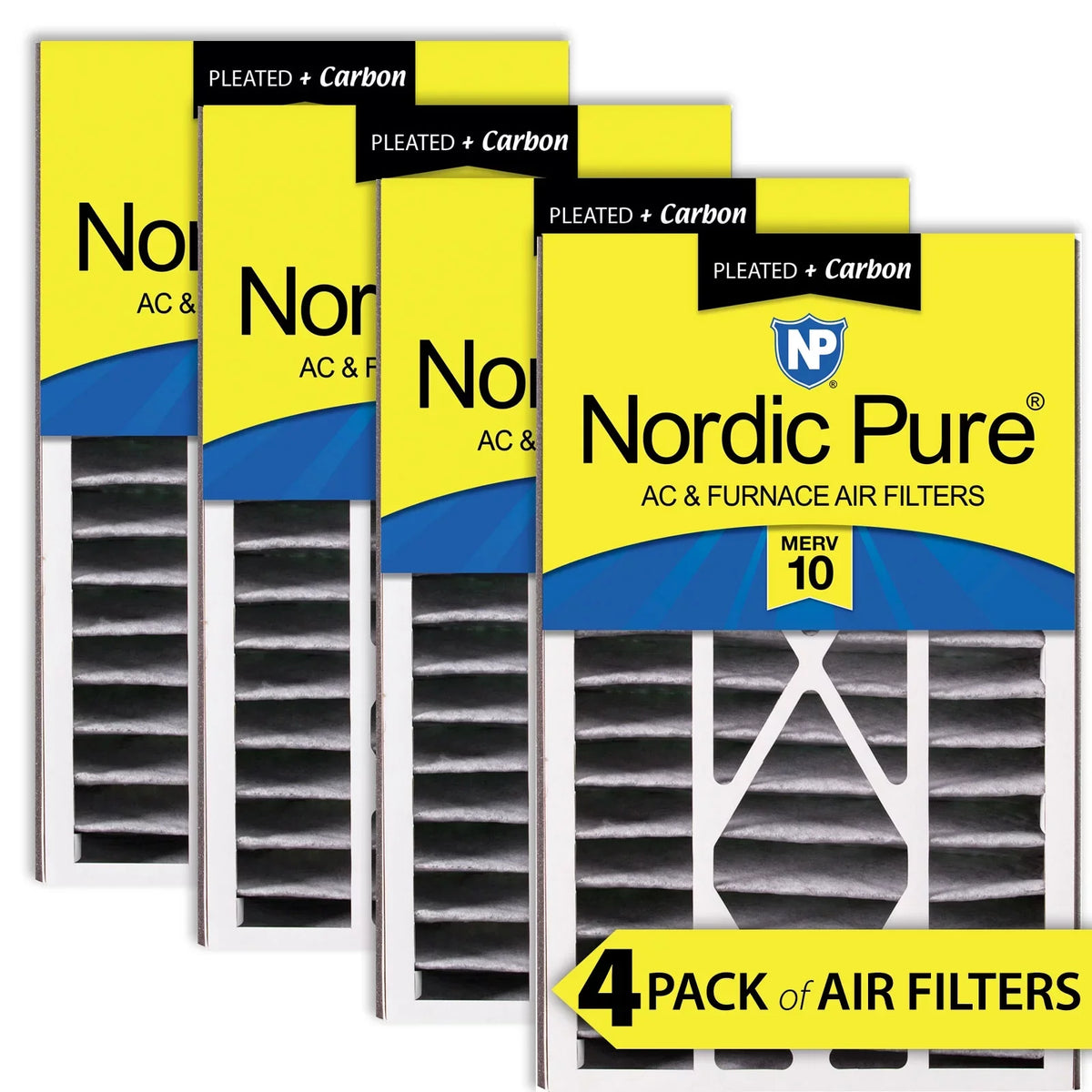 Air MERV Pack 10 Carbon AC (4 4 16x25x5 Filter Plus Bear Replacement high quality 7/8)