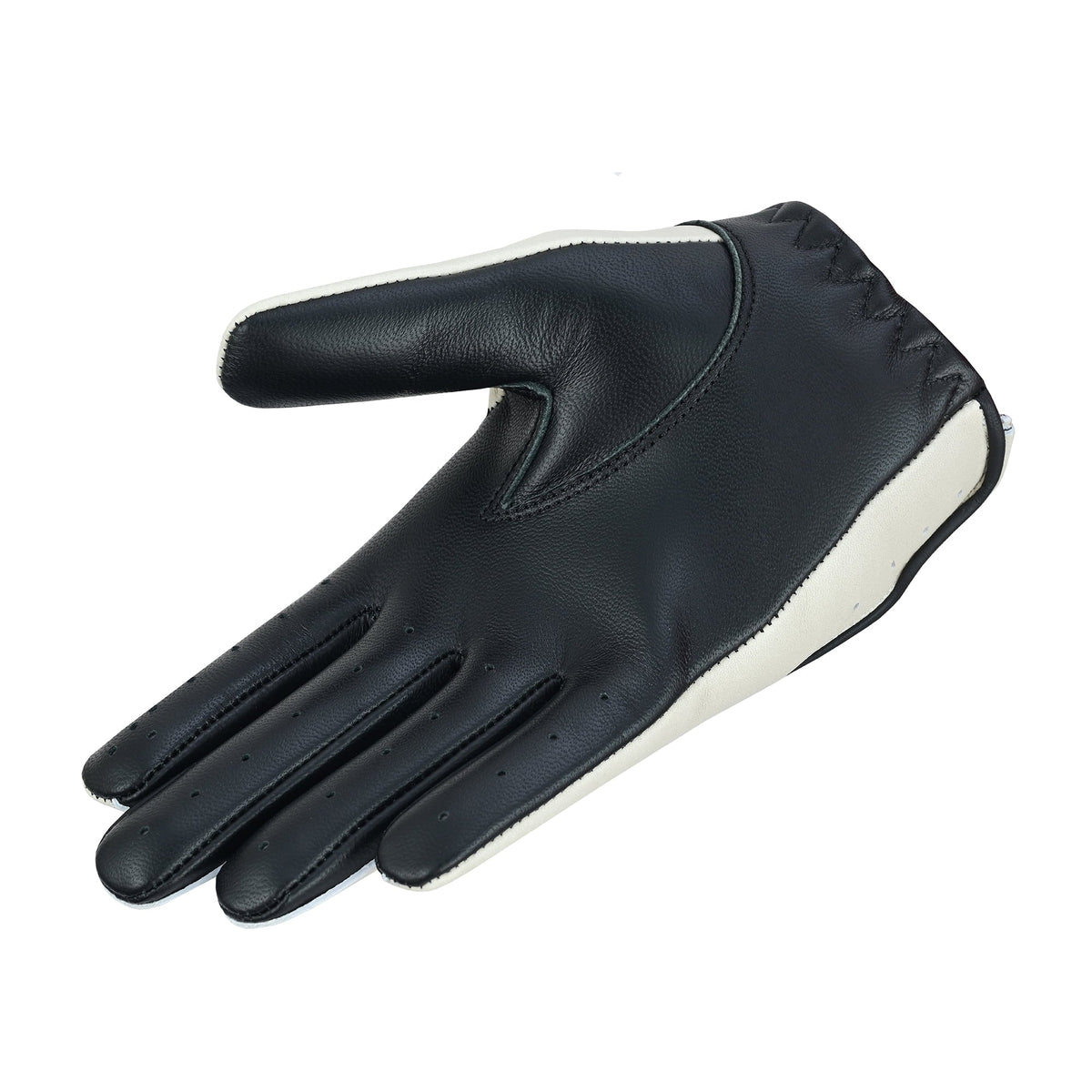 Leather Full 100% Lambskin Motorcycle Gloves Ladies Bone Gloves Women Driving Riding Genuine Finger Car Driving Chauffeur Bikers White-XL