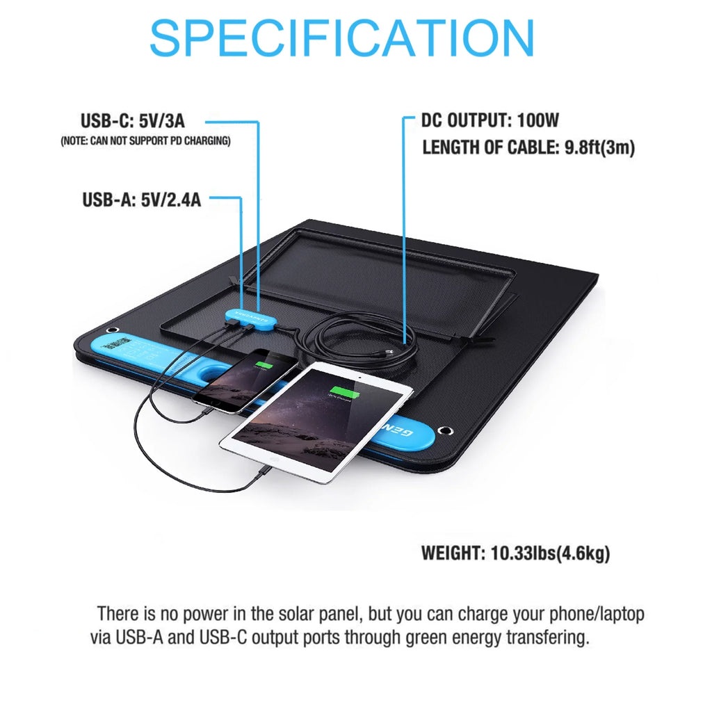 Quiet, Home Outlets) For 1X Devices HomePower (3X Station Portable Solar Indoor-Safe 1000W Generator Panels. Power Solar Geneverse 1002Wh Generator AC Battery 100W Power ONE Backup 2X + Bundle: (1x2)