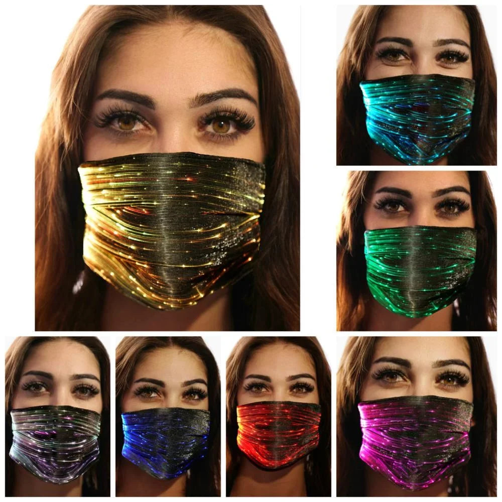 Party Mask classic 106332 LED Western Black Fashion Inc. -