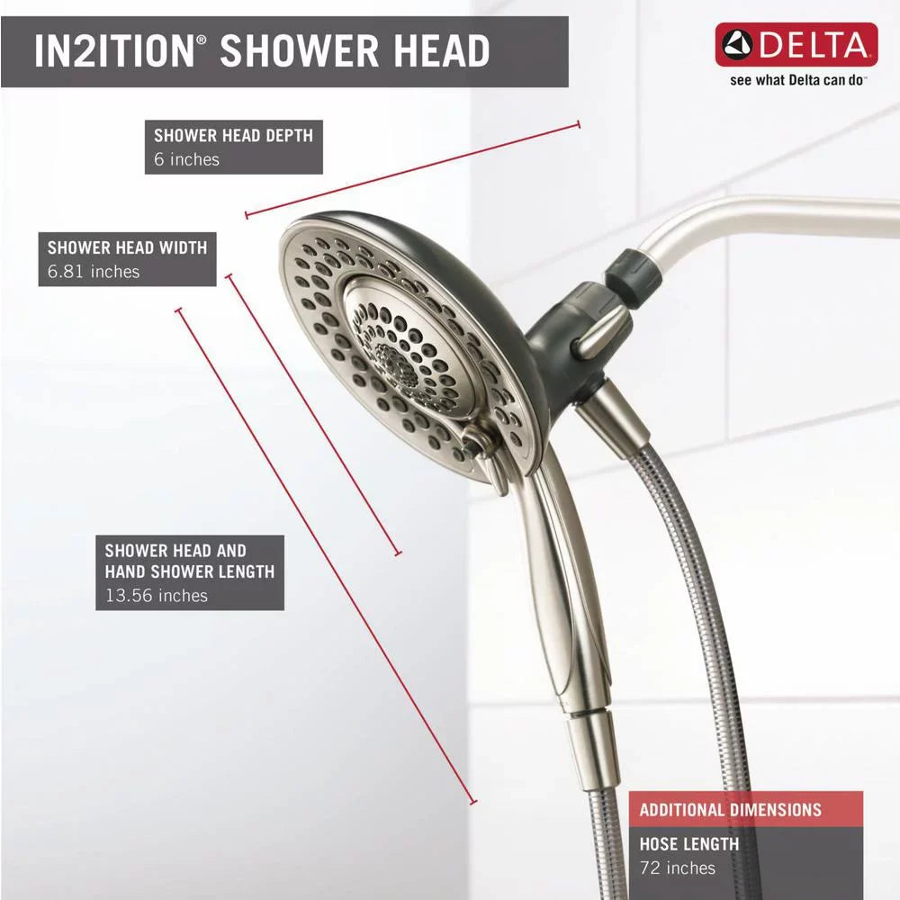 5-Mode Two-In-One Massage Delta Shower Faucet In2Ition Head