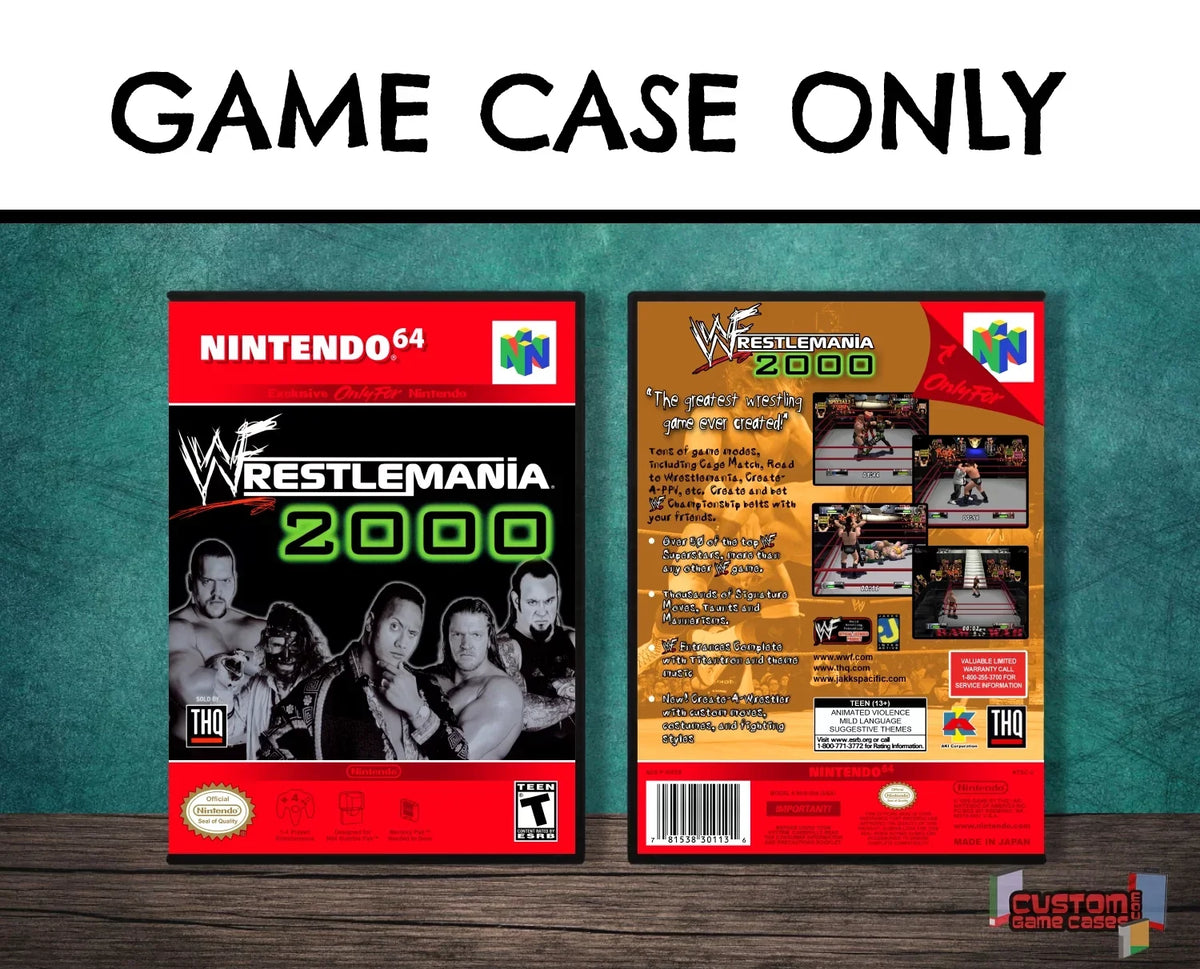 2000 64 Wrestlemania Nintendo - Case | (N64DG-V) Game WWF new - No Game Only