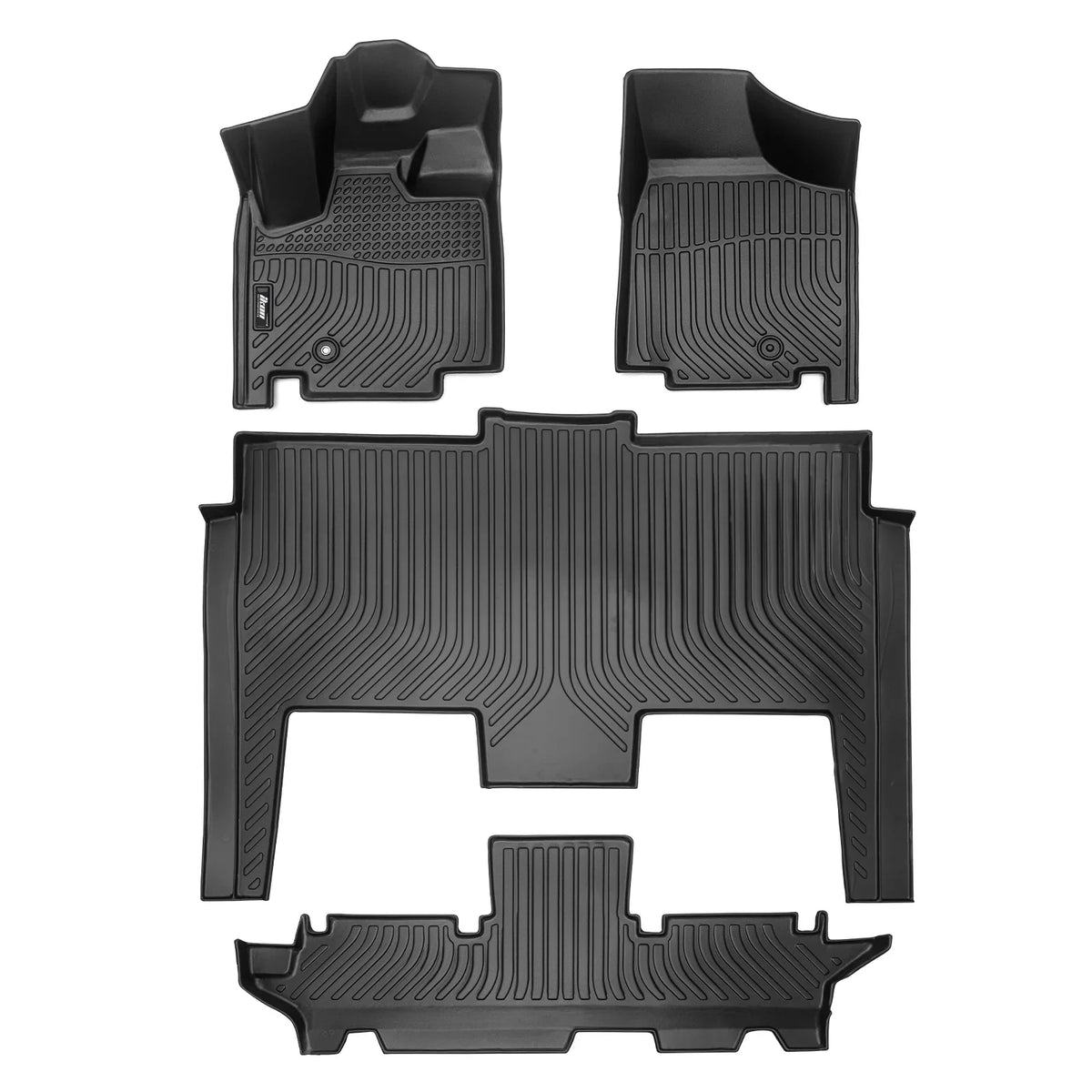 TPE 2008-2016 All Liner 4PCS Caravan Rear Black Town Carpets Car Mats With Compatible Ikon 2008-2020 Protector Row 3D Dodge Molded Chrysler Country 1st 2nd Weather Front Grand Floor & Motorsports 3D