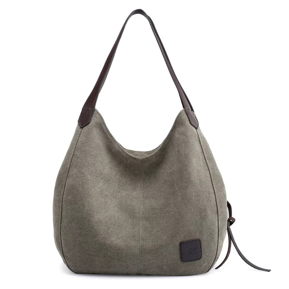 Totes Canvas MIXFEER Women Shoulder Hobo classic Bag Vintage Bags Handbag Multi-pockets
