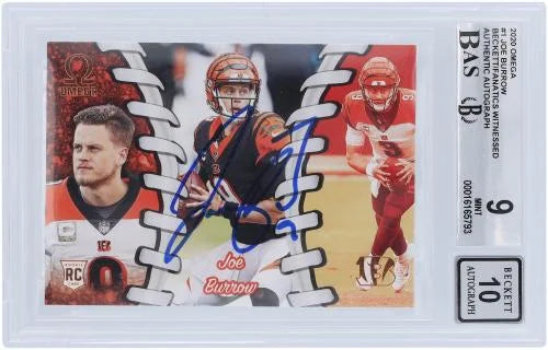 Witnessed Panini - Omega 9.5,8.5,9,9.5 Authenticated Rookie Autographed - Fanatics Certified 9/10 Card Subgrades new #0-1 Joe Authentic 2020 Fanatics Bengals Cincinnati Burrow Beckett