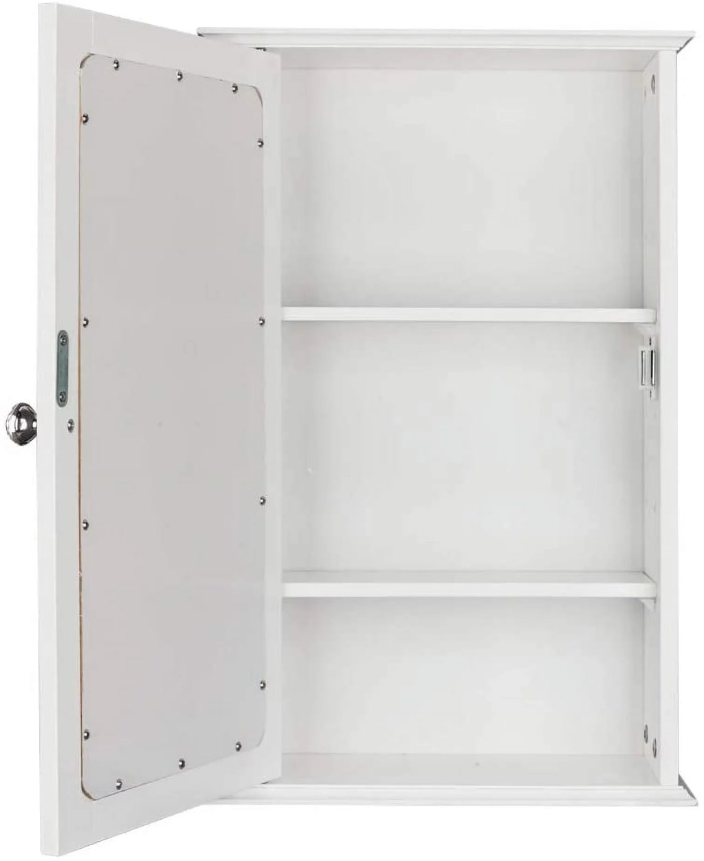 Single Cabinet Adjustable Medicine with Storage White 2 Mount classic Organizer Bathroom Cabinet Shelves Wall Mirrored and BSL Door