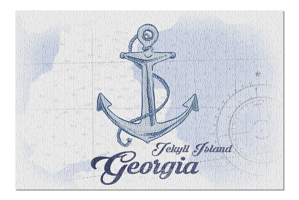 in Coastal Jekyll Georgia, Icon Jigsaw Family, Premium and Piece Blue, Made (19x27 Puzzle USA) Anchor, inches, for 500 Adults Island,