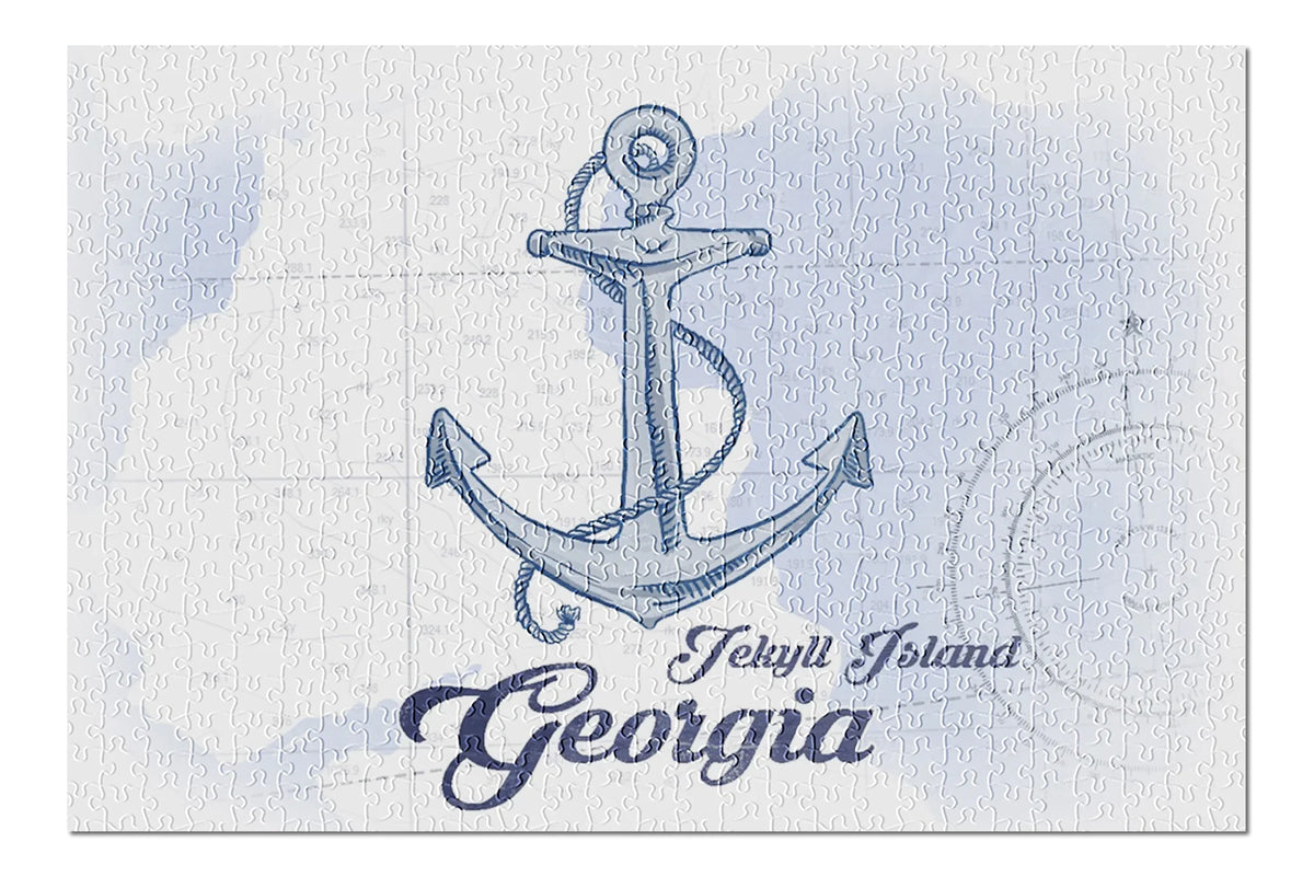in Coastal Jekyll Georgia, Icon Jigsaw Family, Premium and Piece Blue, Made (19x27 Puzzle USA) Anchor, inches, for 500 Adults Island,