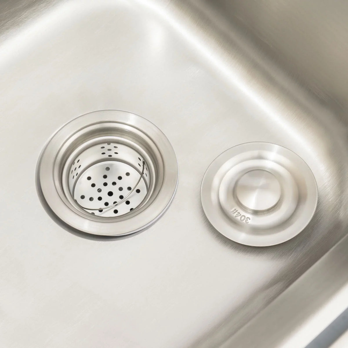 Faucet+Drainpipe with Kitchen trendy Sink Stainless Basin Double Aiqidi Prep & Freestanding Bowl Sink Steel Commercial Utility Restaurant