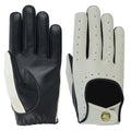 Leather Full 100% Lambskin Motorcycle Gloves Ladies Bone Gloves Women Driving Riding Genuine Finger Car Driving Chauffeur Bikers White-XL