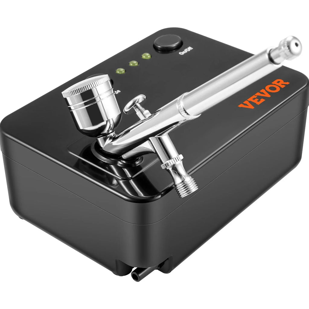 VEVOR Compressor, Makeup Portable w/ Gravity Airbrush Tattoo Kit, Feed System with Multi-purpose Airbrush Airbrushing Art Kit Airbrushes, Nail Dual-action Cookie Set