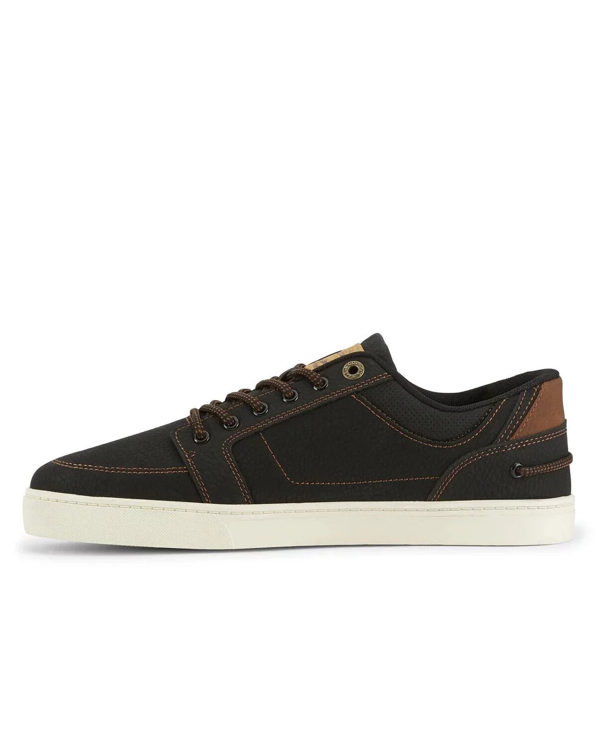 SHOES SNEAKERS LEVIS TRAINERS WAX BLACK/TAN SIZE LOW SPORTS MEN NEW 9.5 HARBOR