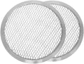 Round Pizza 2 & Rim- TrueCraftware- Pizzeria Restaurants Screen Pizza trendy Aluminum 8” Home of Screen Tray Pizza Round Baking for Pan Set Bakeware Tray Seamless Kitchen Baking