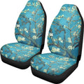 Xoenoiee for Front 2 Most Bucket Sedan to Plum Car Set Seat Cars SUV Covers Print Install Seat Blossoms Polyester Seat Vehicle Cover Pickup Easy Cover Truck, Pack