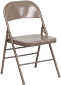 Triple 2 Folding Pack HERCULES special edition Chair Metal Series Braced Hinged Beige & Double