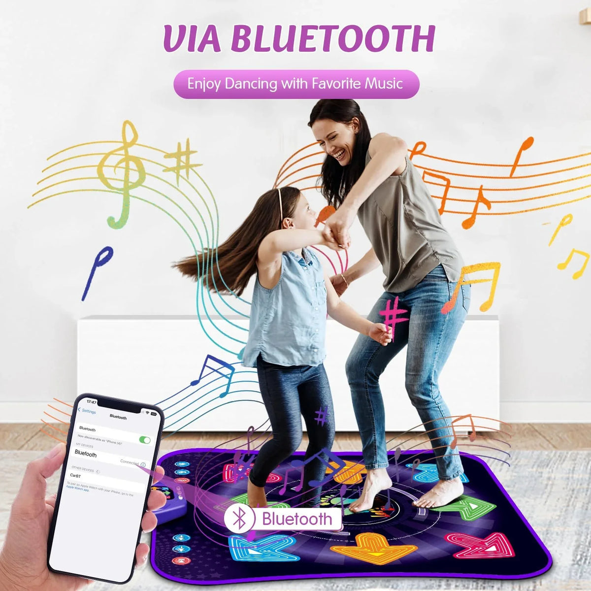 8-Buttons for 3 Light Girls 5 Xmas 10+ Old 5 & with Year Dance Toys special edition PAFOLO 8 Gifts Up Kids, 6 Game Boy Dance Old Easter Dance Wireless 4 7 Year Modes, Mat Bluetooth, 9 Pad with Music for Toy 3-12