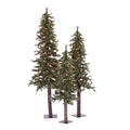 Set, Artificial Tree Clear Incandescent Christmas Lights 6' Alpine Natural 4' 5' Vickerman