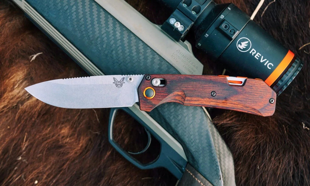 Creek 15062 Wood Pocket CPM-S30V Folding Grizzly Benchmade Stabilized Stainless Knife 3.49"