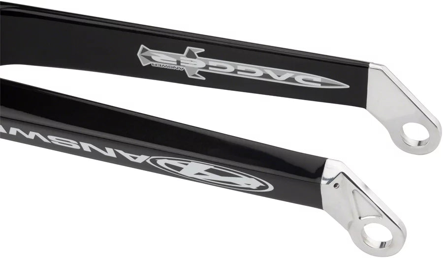 Dropout Answer Black 24" Pro Fork Forged BMX 20mm Dagger Legs new Carbon Matte