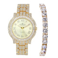 True Iced Testament Glamour Watch, Diamonds Timeless a Crystal Out Women's to (L0504LA-T Beauty Luxury Classic-GLD) and blinged-Out