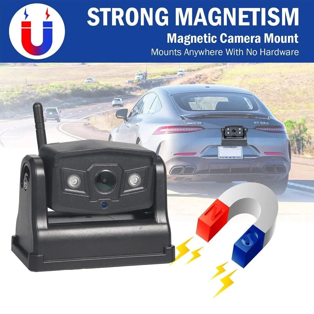 9600mAh Battery, Wireless JahyElec Mount, Magnetic classic for WiFi Front/Rear Backup Camera, Ideal View