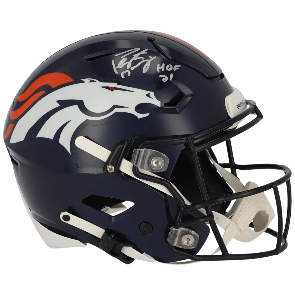 Authentic Inscription 21" Broncos Manning Peyton Speed Flex with "HOF Helmet high quality Rid Autographed Denver