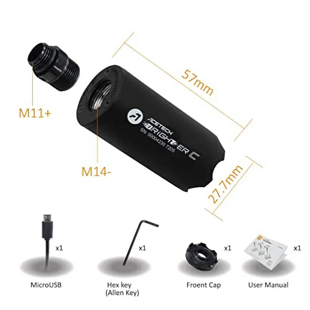 C ACETECH-Brighter Rechargeable Lion-Battery Unit, M11+ CCW, M14- and Tracer CW