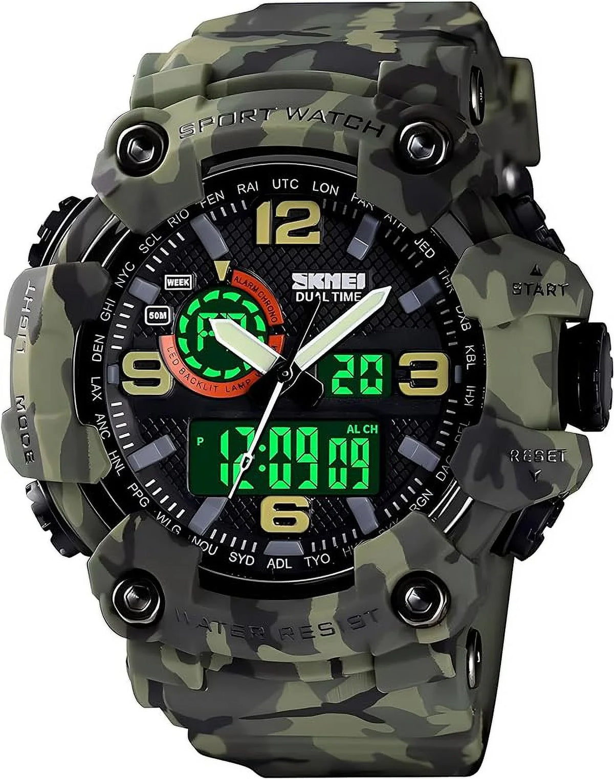 Function Men's Gosasa Watches… new Watches Alarm Waterproof Sports Multi Military LED Digital Watch S-Shock