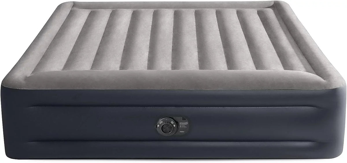 Pump, Air Raised Pillow Mattress King-Sized Air Firm Deluxe Inflatable with Portable Up trendy Internal Built-in Bed Blow