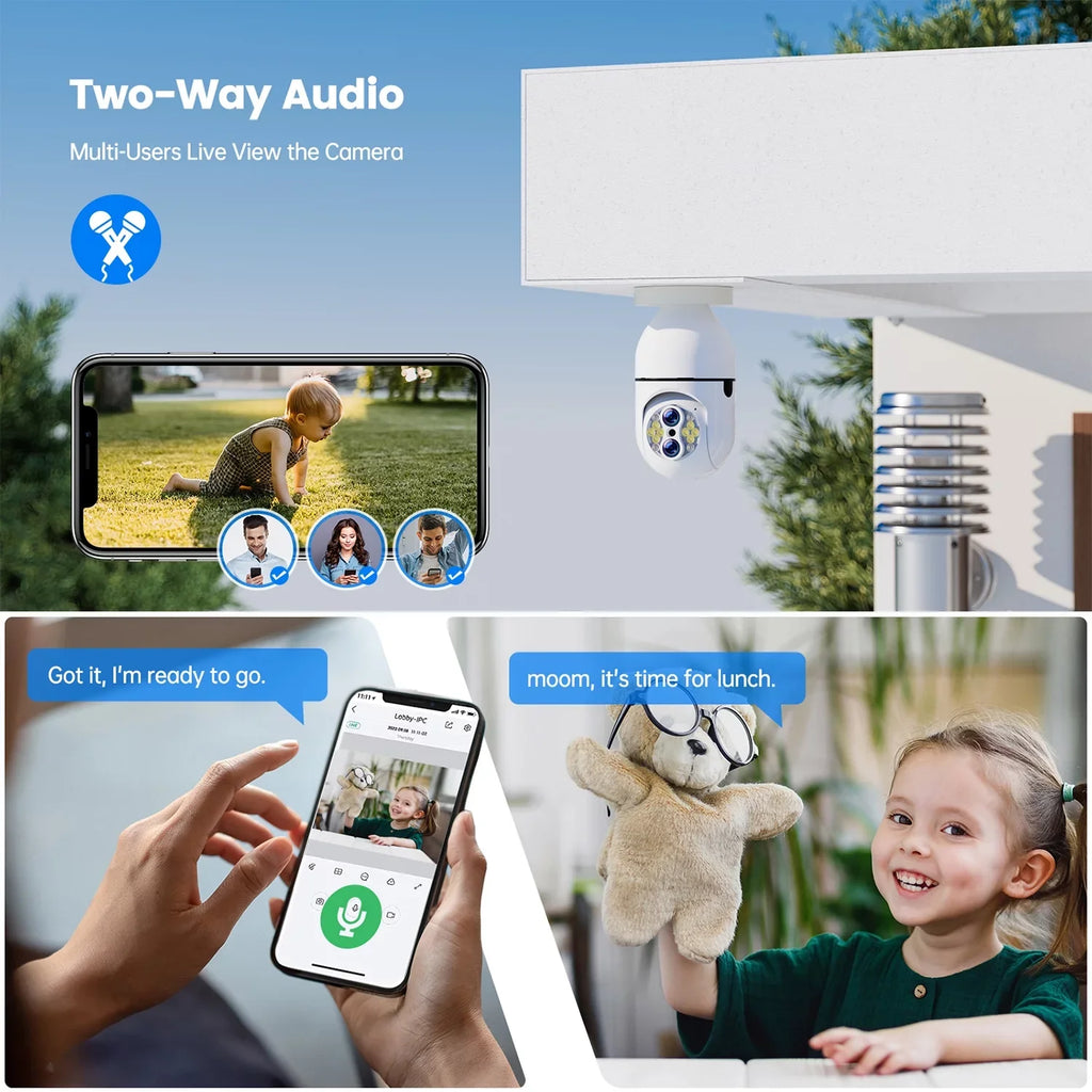 Security Light E27 Outdoor 3 PTZ 10X Hybrid Bulb special edition Zoom Toguard Surveillance Lens Pack Dome Camera Connector Dual Camera SC11 Wireless