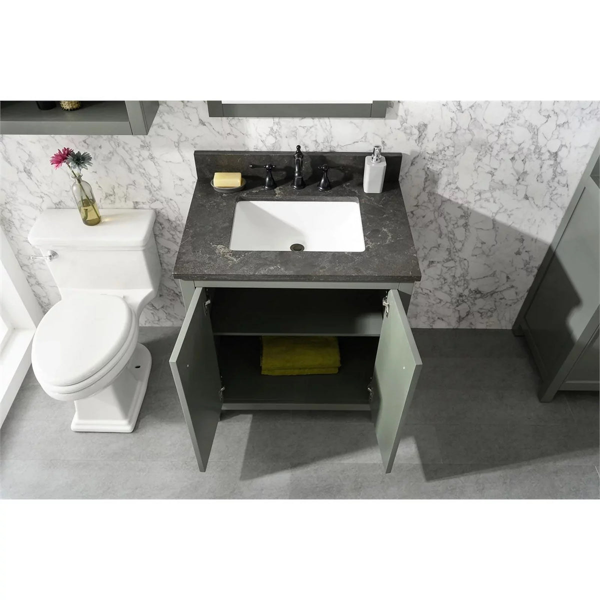 Furniture 30" Cabinet - MDF/Veneer Green Legion new Vanity Sink Contemporary Wood