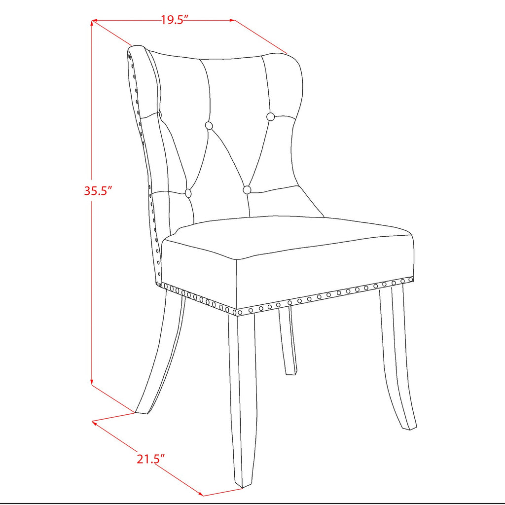 With Back & HomeStock - Cement Button Set-Limelight trendy Chairs 7-Pc Table Kitchen & Fabric Linen Living Top Hardwood French Country Legs Parson Tufted Room Seat