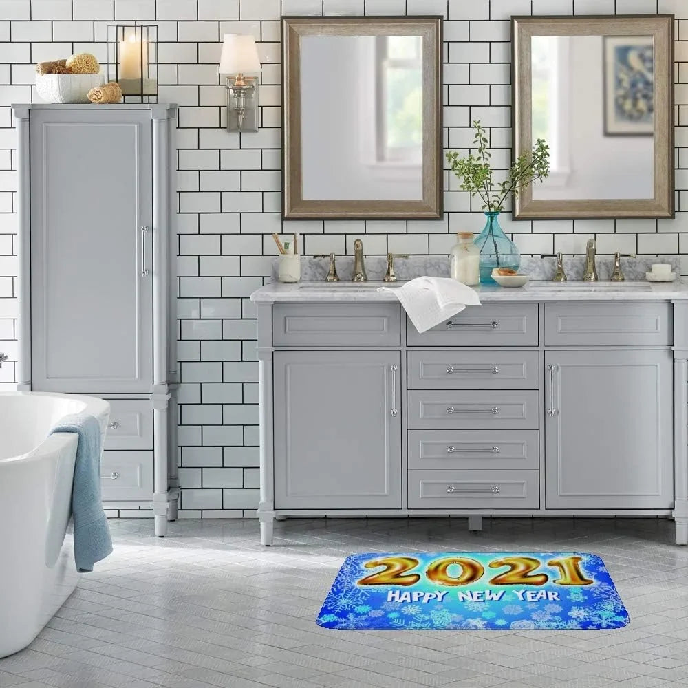 Wellsay inch Super 36 Floor 24 Bathroom Happy Cozy Door Bathroom 2021 Mat x Rugs Print DecorativeIndoor New Outdoor Year Carpet Mat