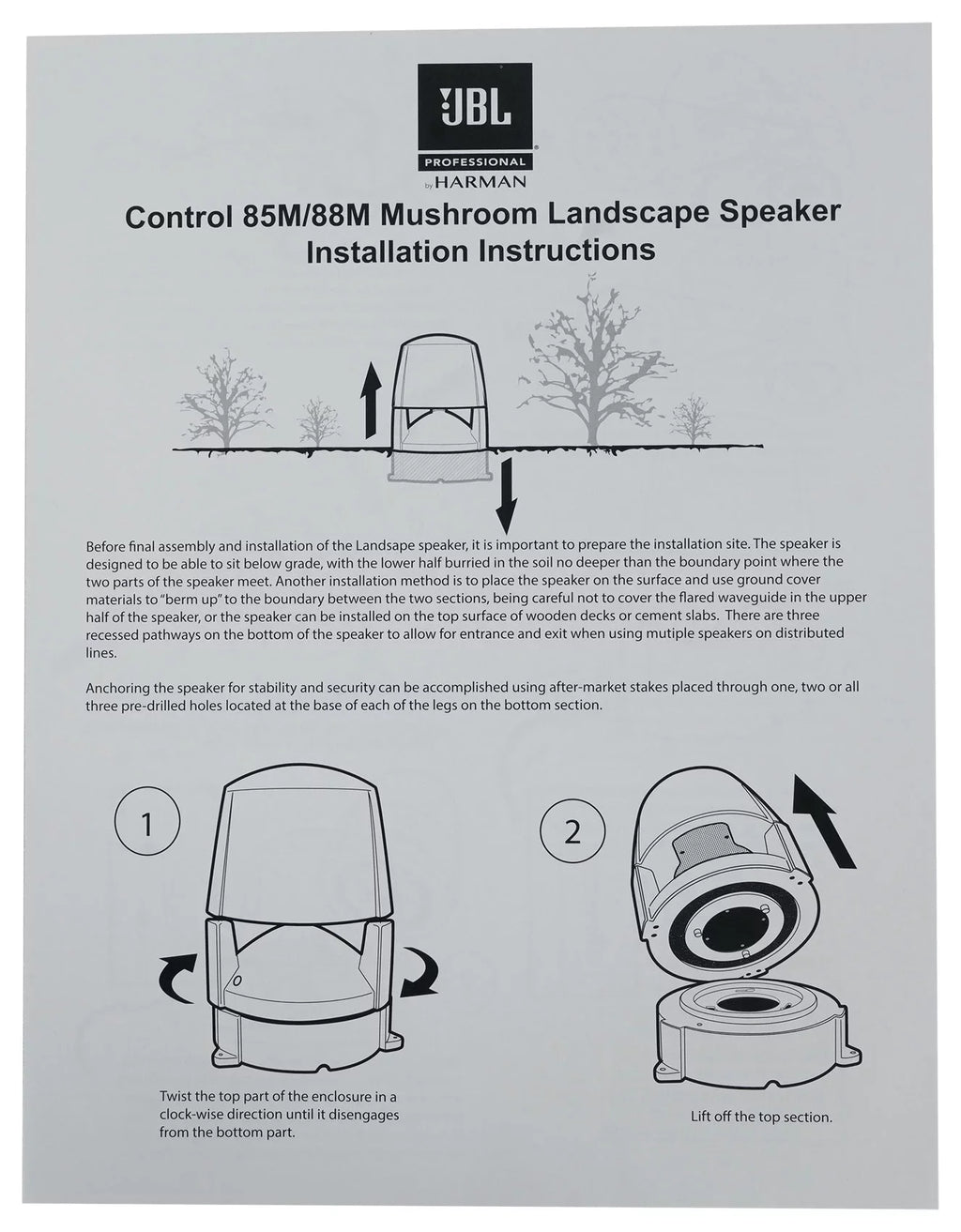 8" (3) Landscape Outdoor 70v Speakers 88M + CONTROL new Commercial JBL Amplifier