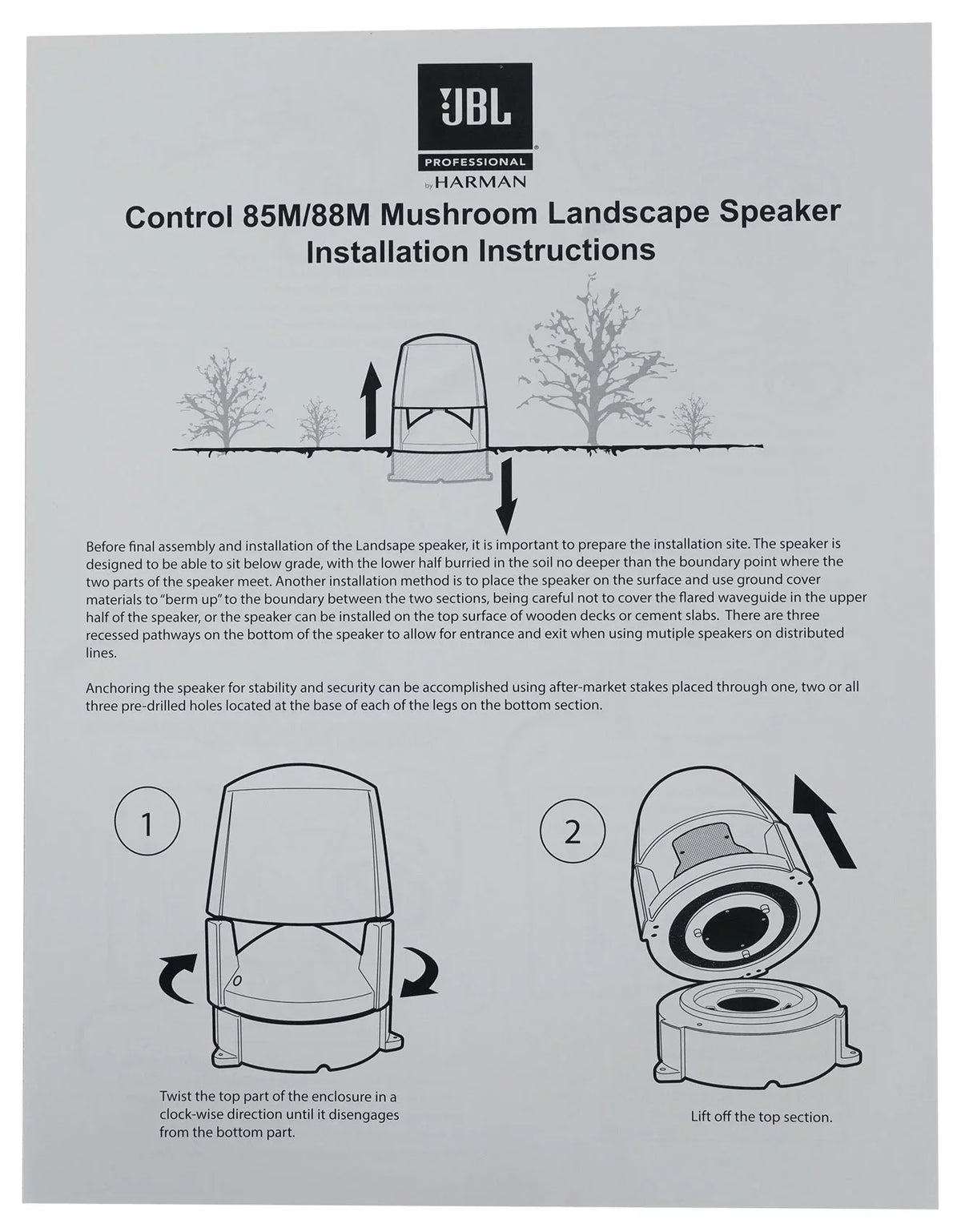8" (3) Landscape Outdoor 70v Speakers 88M + CONTROL new Commercial JBL Amplifier