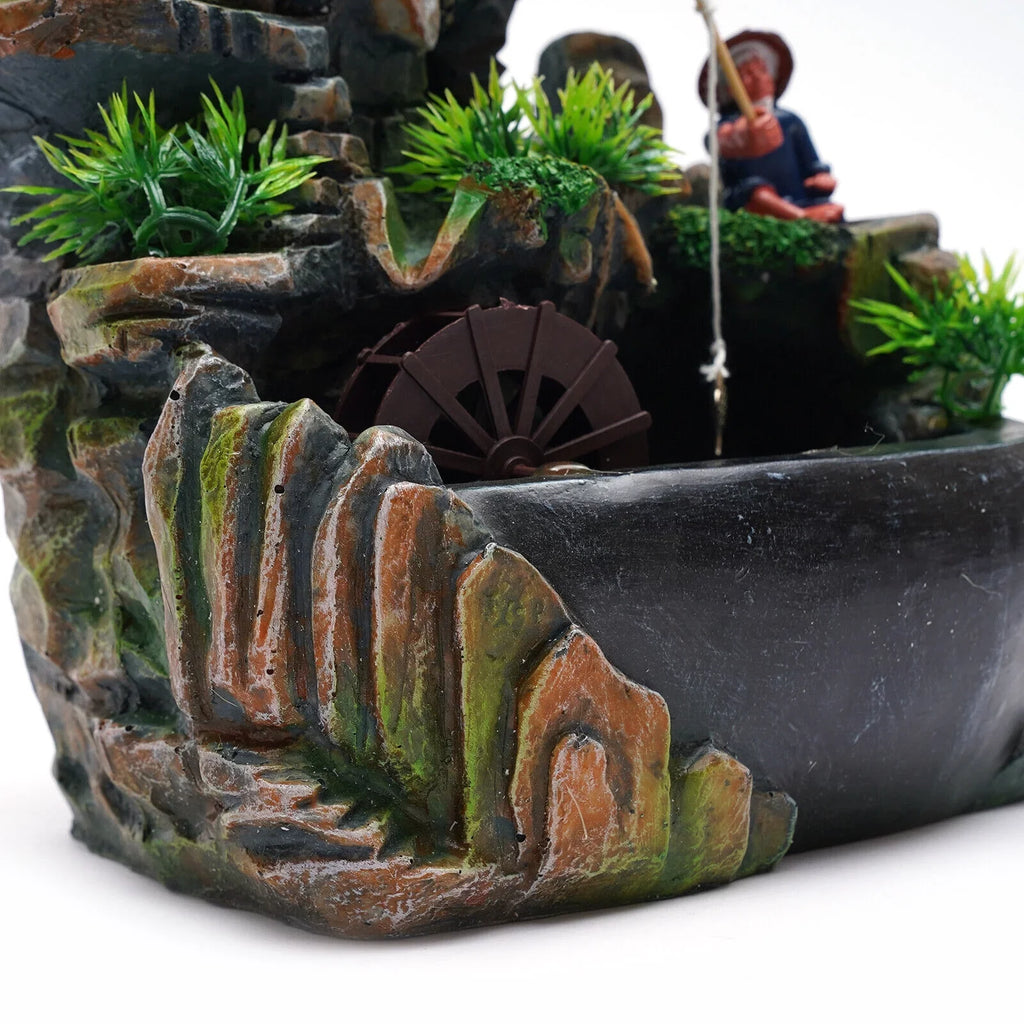 Indoor Shui with ZhdnBhnos Water Light Ornament Table Zen Fountains Rockery Decoration LED Feng Waterfall Desktop