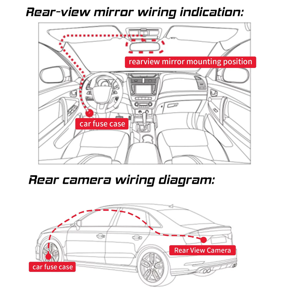 Streaming View Cameras Front inch 9.35 View Back Rear Rear Car Camera Dash HD Dual Smart 1080P Touchscreen Full Camera Mirror Truck