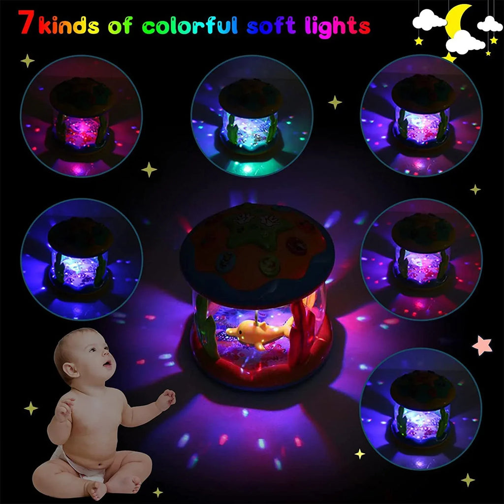 high quality Months for 3 12-24 Projector Up 2 Girls Months, Toys Learning Infant Old Tummy Musical for Gifts Light Boys Year Time Crawling Baby Baby Toys Toddlers Toys Ocean Toys 6-12 1