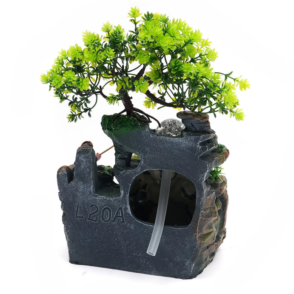 Indoor Shui with ZhdnBhnos Water Light Ornament Table Zen Fountains Rockery Decoration LED Feng Waterfall Desktop