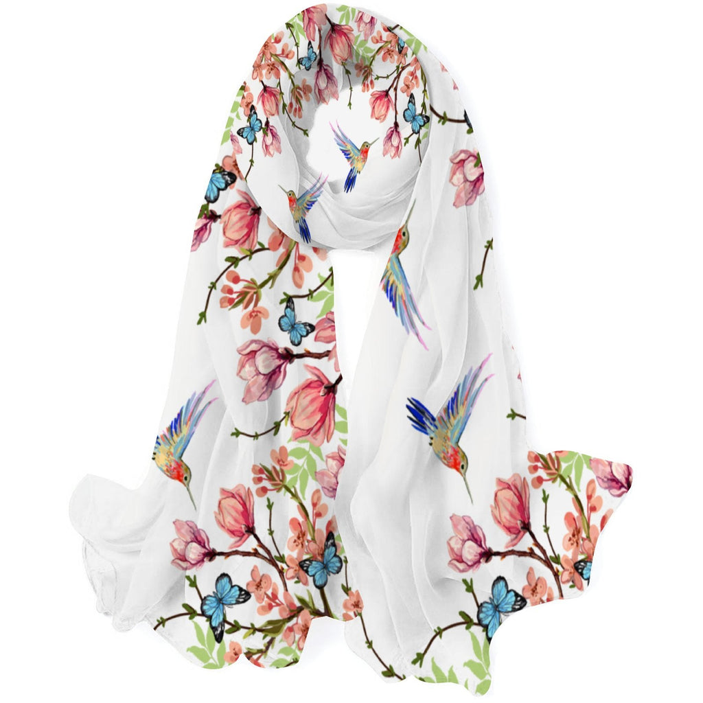 Hair Beautiful Shawls Neck Scarf Oblong Women Wraps Packed Long Headscarf Wraps high quality Gift Floral Large Silk Sunscreen for FREEAMG